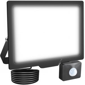 Dgbcz-50w Projecteur Led Avec Détecteur De Mouvement, 5000lm 6000k Blanche Froide Spot Led Extérieur Avec Détecteur Ip66 Etanche, Éclairage De Sécurité Extérieur Pour Jardin Patio Garage Terrasse - Neuf