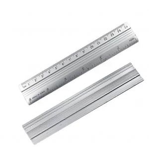 Haute Qualité 1Pc Alliage D'aluminium Rubans À Mesure Outils Poignée Règle 15cm / 20cm / 30cm 1Pc Alliage D'aluminium Argent Règle Droite - Neuf