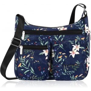 Nzqaf-Sac Bandoulière Femme Polyester Léger Petit Sac À Main Tissu Sac Besace Avec Multiples Poches Voyage Sport Shopping Travail Université - Neuf