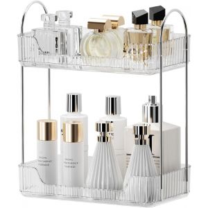 Organisateur Maquillage, Rangement Maquillage, Organisateur de Cosm&eacute;tiques, Pr&eacute;sentoir Cosm&eacute;tique, Organisateur de Parfum (Ambre, 3 Couches) - Neuf