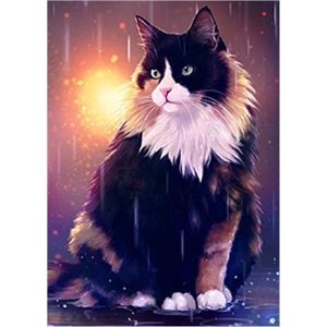 Ayuhr-Diamond Painting Chat Noir 30x40cm Broderie Diamant Chat Halloween Tableau Perle Diamant Chat Painting Diamond Complet Chat Peinture Diamant Chat Poils Longs Peinture Numéro D'art Chat Enfant - Neuf