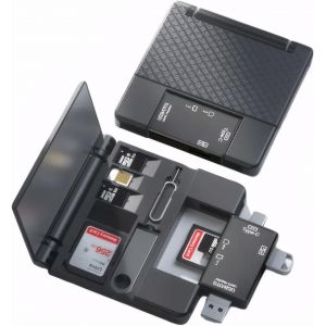 NAERYUT-Lecteur De Carte Sd 7 En 1 Pour Iphone,Adaptateur De Carte Sd Usb Pour Apple,Lecteur De Carte Sd Pour Iphone 15/Pro Max/Pro/Plus/Pour Ipad Pro/Macbook Pro/Air,Samsung Galaxy-Noir - Neuf