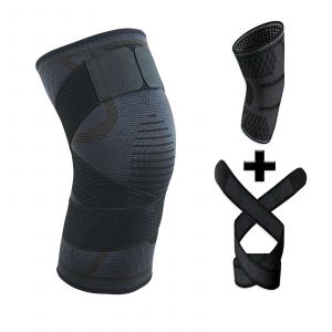 2 Pcs De Sport Genouillère (L) Pour Les Hommes, Les Femmes, Élastique Réglable Médical Knee Pad (Noir), Ménisque Du Genou Ligament De Soutien Pour L'arthrose, Courir, S'accroupir, Basket-Ball, Et F - Neuf