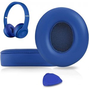 Coussinets d'oreille,Oreillettes de Remplacement pour Beats Solo 2 & Solo 3 sans Fil Casque Supra-auriculaire,Cache-Oreilles Couverts en Cuir prot&eacute;ine,supression de Bruit Mousse &agrave; m&eacute;moire.[E28] - Neuf