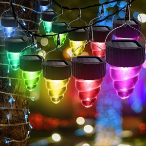 Lot De 6 Lanternes Solaires &Eacute;tanches Pour &Eacute;clairage Ext&eacute;rieur Suspendu, Jardin, Cl&ocirc;ture Et Terrasse - Neuf