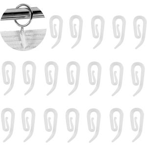 100pcs Crochet De Rideau En Plastique Pour Rail 28 X 12mm Pince Blanche Pour Rideaux De Douche, Rideaux, Caravanes, Home Accessoires, Bricolage - Neuf