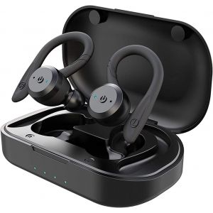lbgwp60-Tie Audio Écouteurs Sans Fil Avec Powerbank (Bluetooth 5.0, Pour Activités De Plein Air Et Sportives, Ios Et Android, Jusqu'À 10 Heures De Téléphonie Ou D'Écoute De La Musique) Noir - Neuf