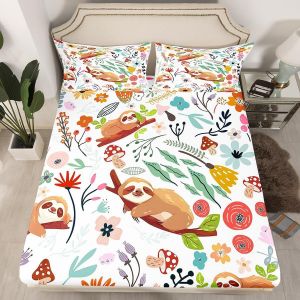 Homewish Parure De Lit Double Motif Chat Et Dessin Animé Pour Garçon, Drap - Neuf