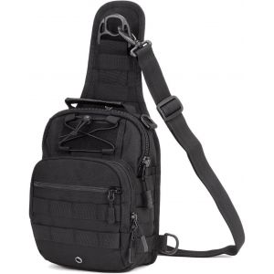 RFCBC-Huntvp Sac Bandoulière Homme Sac d'Epaule Tactique Sac de Poitrine Femme Molle Sacoche Bandoulière Sac de Militaire Multifonction pour Sport Chasse Cyclisme Camping Excursion Randonnée - Neuf
