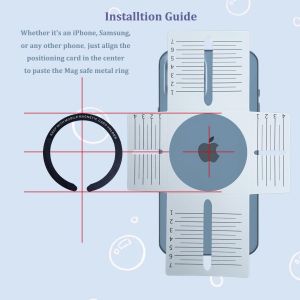 Lot De 6 Anneaux Métalliques,Kit De Conversion Universel Ultra Fin Adhésifs En Métal Pour Chargeur Sans Fil Magnétique,Compatible Avec Mag-Safe Autocollants Pour Coque De Téléphone (Noir) - Neuf