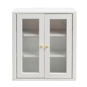 1:12 maison de poup&eacute;e miniature blanc armoire murale suspendue jouet de rangement - Neuf