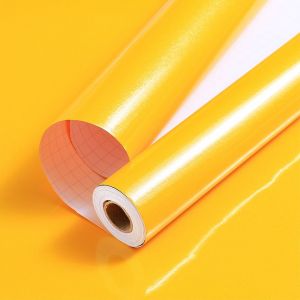 (Jaune) 60cm X 5m Jaune Film Auto-Adh&eacute;sif Pour La Fabrication De Meubles, D'armoires, De P&eacute;pini&egrave;re, Rebord De Fen&ecirc;tre, Imperm&eacute;able &Agrave; L'eau Papier Adh&eacute;sif Pour Meubles De Cuisine, De D&eacute;coration Paillettes Jaune Colle Rouler - Neuf