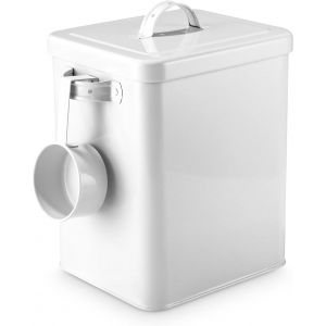 JEXNOVASHOP-Boite Croquette Chat,Bo&icirc;te &agrave; lessive,Bo&icirc;te de Rangement en m&eacute;tal 6.5L avec Couvercle et cuill&egrave;re doseuse pour lessive en Poudre Tablette Savon,Pour nourriture pour chien et chat,Grains de - Neuf