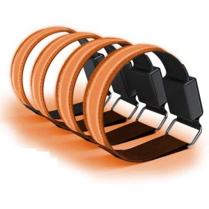 Led Bracelet Rechargeable, 4 Pièces Réfléchissantes Led Bracelets Lumineux Ruban De Lumière Pour Enfants Night Light Safety Pour La Course Jogging Vélo Chien Marche Running - Neuf