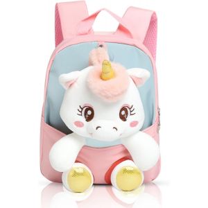 CHECARZHN--NO1-Petit Sac À Dos Pour Enfant, Sac À Dos Amovible En Peluche, Sac À Dos Licorne Pour Enfants De 2 À 5 Ans - Neuf