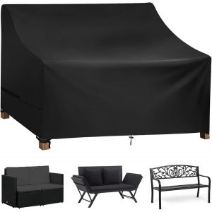 Housses de Canapés de Jardin, Housse Banc Exterieur Jardin, 600D Oxford Tissu Imperméable, Coupe-Vent, Anti-UV, Bache de Protection Canape Extérieur (134x70x65/94cm) - Neuf