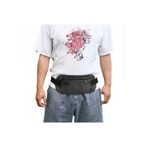 Portefeuille de voyage avec protection RFID, ceinture ajustable et compartiments zipp&eacute;s - Gris - Neuf