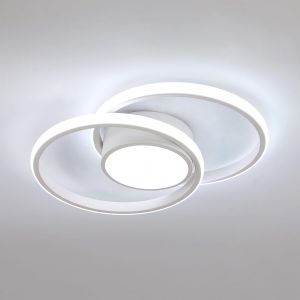 Plafonnier Led, Rond Lampe De Plafond 42W 4800Lm, Moderne Luminaire Plafonnier Pour Couloir Coucher Salle De Bains Cuisine Salon, Blanc Froid 6500K, Longueur 40Cm, Blanc - Neuf