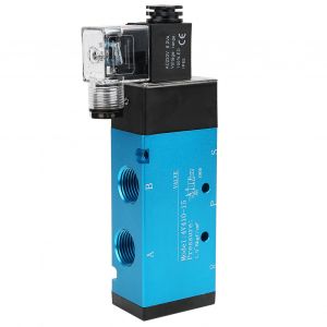Electrovanne pneumatique 4V410-15 2 positions 5 voies 50 mm 0,18 0,8 MPa IP65 (220 V CA) - Neuf