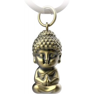 Kal-Porte-Clés Bouddha Karma - Pendentif En Métal - Mini Porte-Bonheur Voiture - Chakra Yoga Cadeau Figurine, Bronze, Taille Unique, Eastern - Neuf