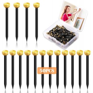 Yemaesre-Lotde 50 Crochets Robustes Pour Cadre Photo, Pour Murs Durs, Clous Et Cadres Photo, Peut Supporter 4,5 À 45,4 Kg - Neuf