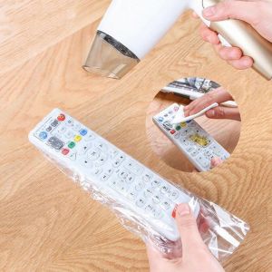 Housse de t&eacute;l&eacute;commande en plastique thermor&eacute;tractable, Film thermoplastique &eacute;tanche &agrave; la poussi&egrave;re, bo&icirc;tier de contr&ocirc;le pour t&eacute;l&eacute;commandes de climatiseur TV - Neuf