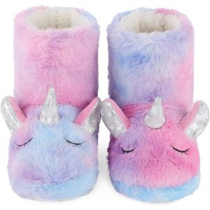 Bnhgc-Pantoufles Enfant Hiver Bottes De Maison Chaussons Antidérapantes Animaux Peluche Enfant Fille - Neuf