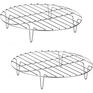 Kalanka-Lot De 2 Grilles D'insertion En Acier Inoxydable - Support De Cuisson À Vapeur Pour ?Ufs - Dessous De Plat Rond - Insert Vapeur Pour Casseroles, Casseroles, Grilles De Refroidissement (22,5 X - Neuf