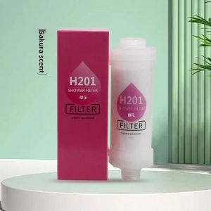 Filtre Douche Parfum Vitamine C Aromath&eacute;rapie Adoucisseur Purificateur Pour Eau Dure &Eacute;limine Le Chlore R&eacute;siduel Accessoires De Salle De Bain.Cherry Blossoms. - Neuf