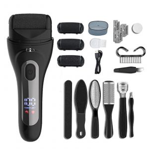 Ensemble De 10 Pi&egrave;ces Pour Dissolvant &Eacute;lectrique De Callosit&eacute;s Pour Les Pieds, Rechargeable, Outil De P&eacute;dicure Professionnel Pour &Eacute;liminer Les Callosit&eacute;s, Les Peaux Mortes, Dures Et S&egrave;ches - Gsla, Noir - Neuf
