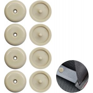 4 X Boutons D'arrêt (Beige) Pour Boutons D'arrêt Ceinture, Bouton, Ceinture, Bouton D'arrêt Ceinture De Sécurité, Boutons, Ceinture De Sécurité Voiture - Neuf