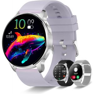 Montre Intelligente Pour Homme Et Femme Avec Appels Et Réponse, Notifications De Message, 1,32"" Montre De Fitness Numérique, 20 Sport Spo2 Sommeil Cardiofréquencemètre, Android Ios Smart - Neuf