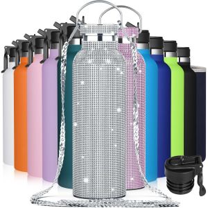 Letnerny-Bouteille D'eau En Acier Inoxydable Bouche Large, Bouteille D'eau En M&eacute;tal &Agrave; Double Paroi Isotherme Sous Vide, 12 Heures C S Et 24 Heures Froides - Neuf