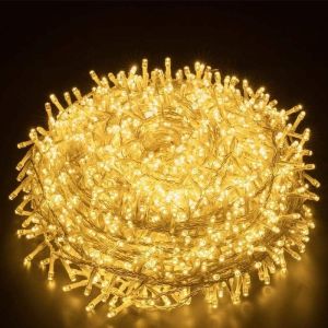 Aiou-Guirlande Lumineuse Extérieure 25m 1000leds Blanc Chaud,Guirlande Led 8 Modes D'eclairage Etanche Ip44 Guirlande Noël Decoration Exterieure Et Intérieure Pour Fête Soirée Mariage - Neuf