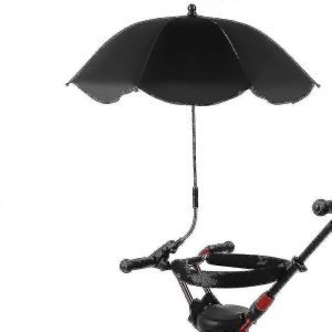 Parapluie solaire universel 50+ UV, parapluie poussette r&eacute;glable, noir - Neuf