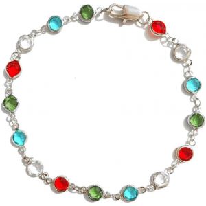 Cmjaagur-Beach Multicolore Chaîne De Pied Cristal Chaîne De Pied D'été Accessoires Pour Femmes Et Filles Bijoux (Argent)[M455] - Neuf