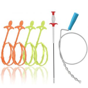en 1 Évier, débouchage Auger Cheveux Catcher, Lavabo Vidange Drague Boucher Remover Outils de Nettoyage pour Évier de Cuisine de salle de Bains Baignoire, Toilette Bouché les Drains de la Drague - Neuf
