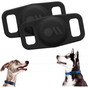 Letnerny-Lot De 2 Supports De Collier Airtag Pour Chien ¿ Résistant À L'eau ¿ Coque De Protection Légère Pour Collier De Chien ¿ Boucle Airtag Pour Collier Pour Animal Domestique ¿ Compatible Avec - Neuf