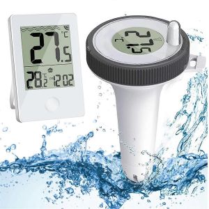 Thermom&egrave;tre de piscine sans fil flottant pour int&eacute;rieur et ext&eacute;rieur - Neuf
