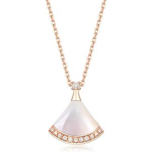 Kal-Collier En Forme De Secteur Pendentif Argent 925 Zircon Pour Femmes Et Filles Chaîne Bijoux Élégantes Mode Mariage Soirée - Neuf