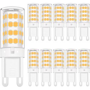 Ampoules Led G9 Blanc Chaud 5w Blanc Chaud Ampoules Led G9, Remplace Les Ampoules Halogènes 30w 40w 50w, Angle De Faisceau De 360° Ampoules Led G9 Paquet De 10[Amp747245] - Neuf