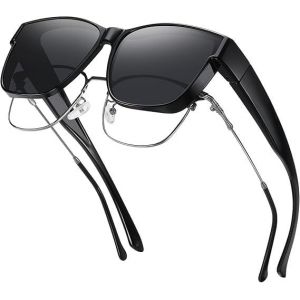 Surlunettes De Soleil,Lunettes De Soleil Femme Polaris&eacute;es Surlunettes De Soleil Homme Tendance Lunette Soleil Homme Lunettes De Soleil Polaris&eacute;es A Superposer,Pour Conduite Sport Myopie - Neuf