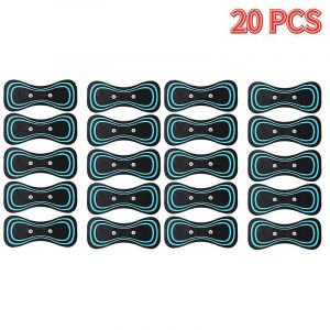&Agrave; 50 &Eacute;lectrodes En Gel Pour Masseur De Cou, &Eacute;lectrostimulation Musculaire, Patchs De Stimulation Dorsale, Outils De Massage Pour Soulager La Douleur Cervicale Et Dorsale, 20 Pi&egrave;ces - Neuf