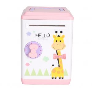 Tirelire Electrique A Depot Automatique Pour Enfants (Girafe Rose) - Neuf