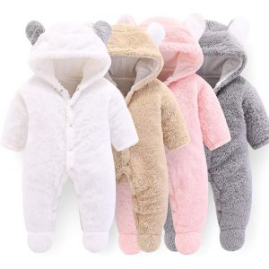 Shiliu-Nouveau-Né Bébé Dessin Animé Barboteuse Combinaison De Neige Manteau D'hiver Polaire Combinaison À Capuche[854] - Neuf