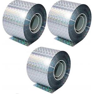 &Eacute;pouvantail r&eacute;fl&eacute;chissant oiseau dissuasion ruban 3 rouleaux 50m x4.8cm/150m Jardin ext&eacute;rieur Ferme Repousser Corbeaux Pigeons - Neuf