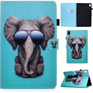 Kal-Coque Pour Lenovo Tab P11/ Tab P11 Plus 2021 (Tb-J606f/J606l/J607), &Eacute;tui De Protection Smart Cover Housse Etui Cuir Automatique Veille/R&eacute;veil Pour Lenovo Tab P11 2021 11"", Ic&ocirc;ne De Lunettes - Neuf
