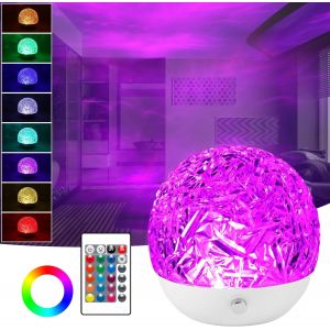 Veilleuse Sensorielle Avec T&eacute;l&eacute;commande - 16 Couleurs - Veilleuse &Eacute;toil&eacute;e - Veilleuse Sensorielle Avec T&eacute;l&eacute;commande - Veilleuse &Eacute;toil&eacute;e Pour Chambre D'enfant, Salle De Jeux - Neuf