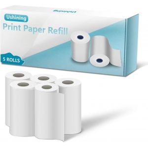 Lot De 5 Rouleaux De Papier D'Impression Pour Appareil Photo Enfant Instantanée Papier Thermique Pour Appareil Photo Enfant (Longueur : 23,95 Pieds Et Largeur : 2,28 Pouces) - Neuf