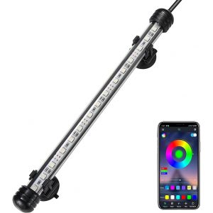 Meimie-Éclairage Pour Aquarium,Led Lampe D'aquarium Avec Contrôle App,Timing Et Réglagesmusicaux,Ip68 Étanche,Rgb,28cm - Neuf